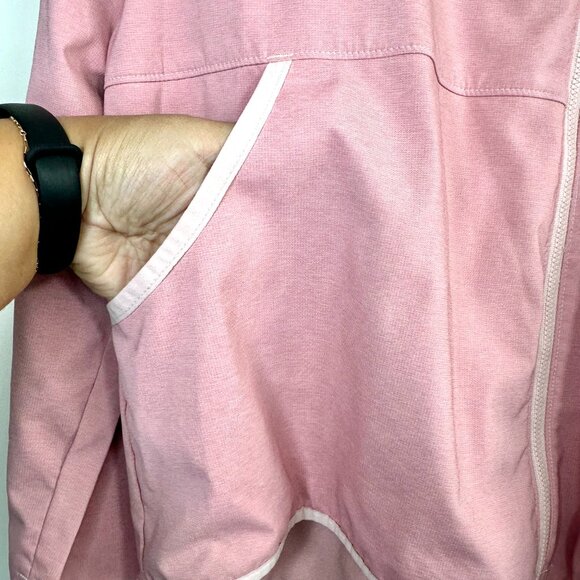 Columbia Pink High-Neck Swing Windbreaker Coat XL - Picture 5 of 11